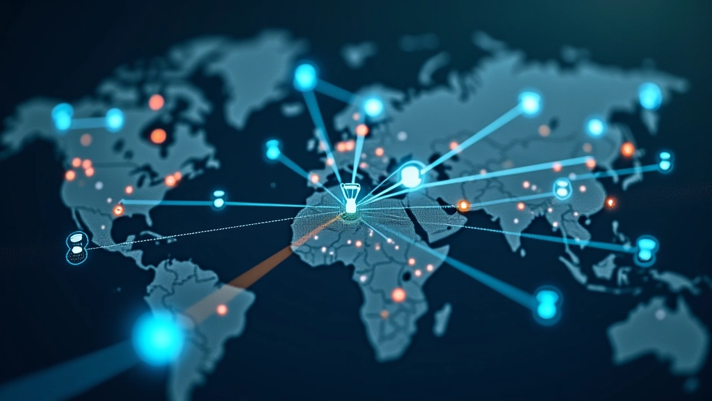 Diagram komplexního dodavatelského řetězce automobilového průmyslu s propojením továren a výrobců