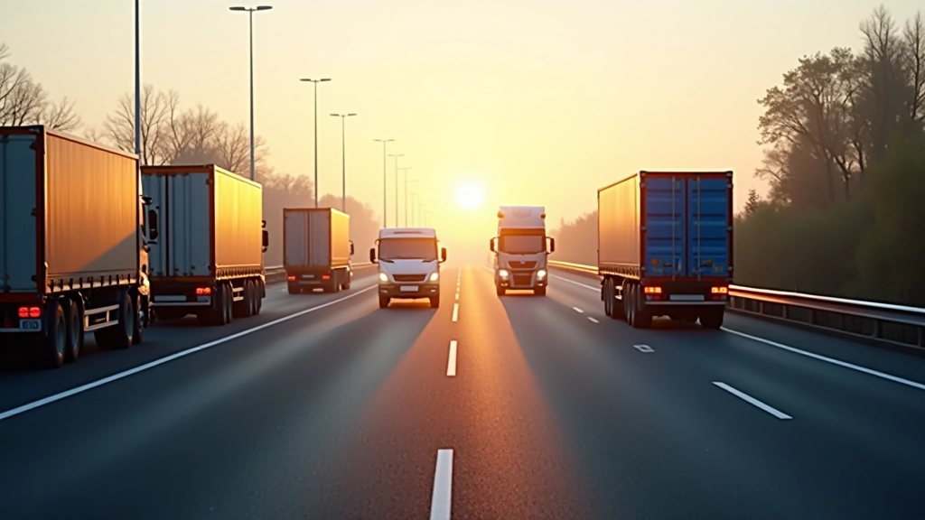 Fotografie EU obchodního koridoru se symboly evropské integrace a logistických sítí