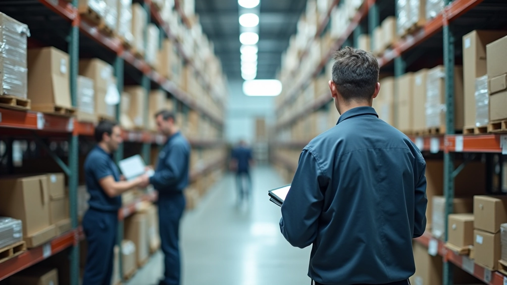 Moderní logistický sklad s automobilovými součástkami