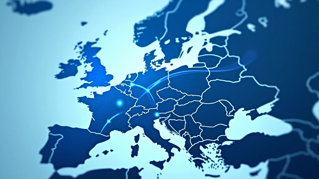 Mapu Evropy s vyznačenými obchodními cestami a logistickými koridory pro automotive sektor