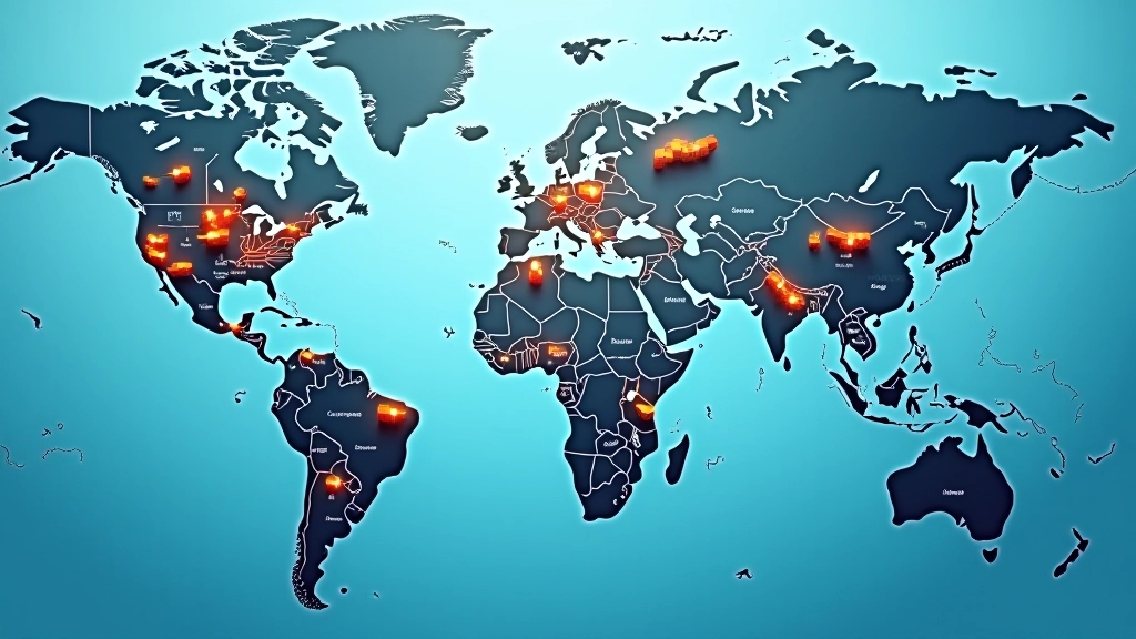 Globální mapa s označením hlavních exportních trhů České republiky pro automobilový průmysl